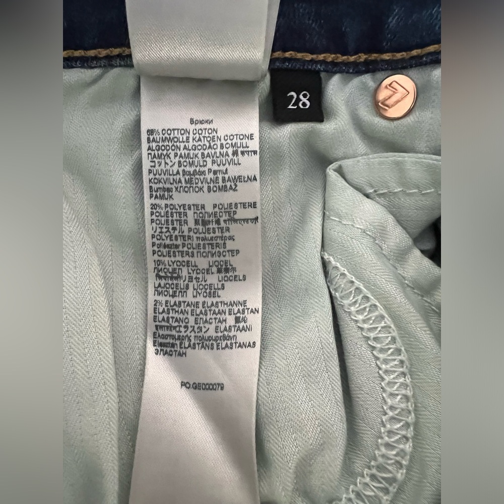 7 For All Mankind Dojo Original Jeans Trouser NWT Size 28 7FAMK Auth Blue Malmo - Picture 8 of 9